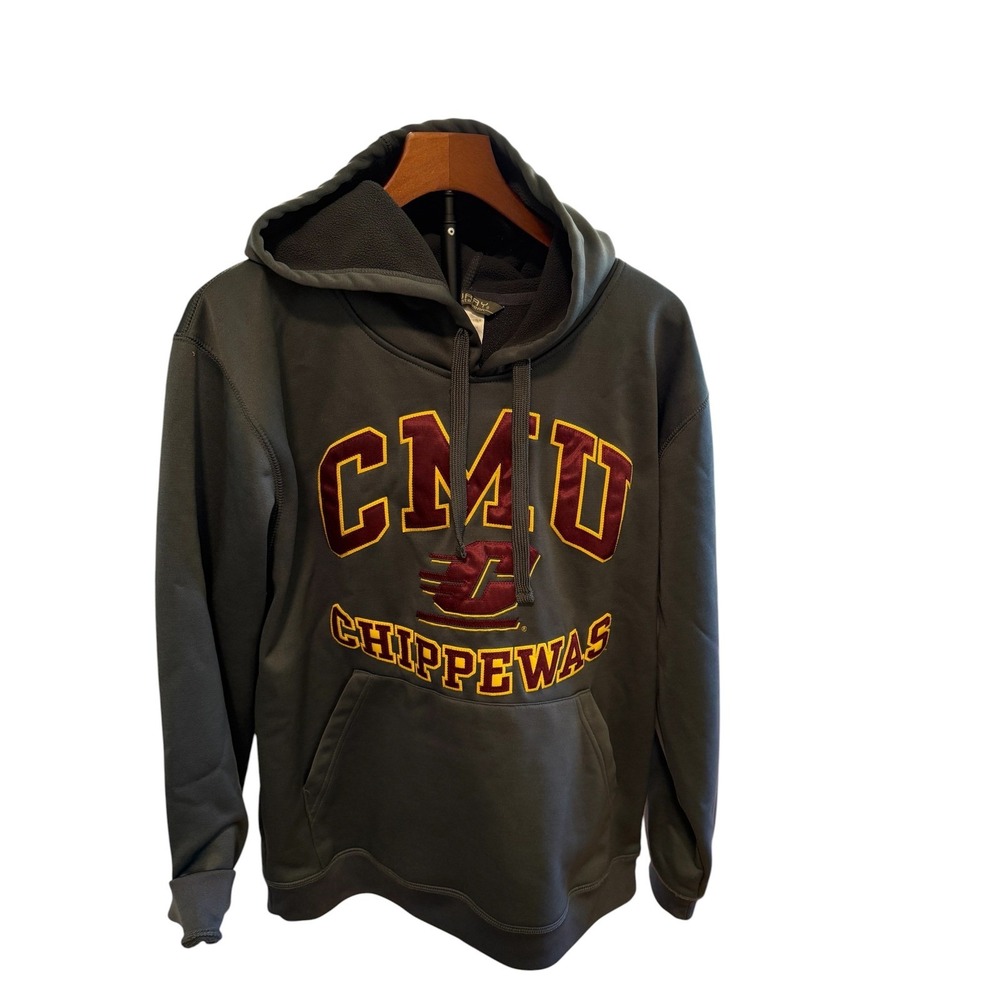 Ouray CMU Chippewas Hoodie Medium Gray Central Michigan University Fleece READ